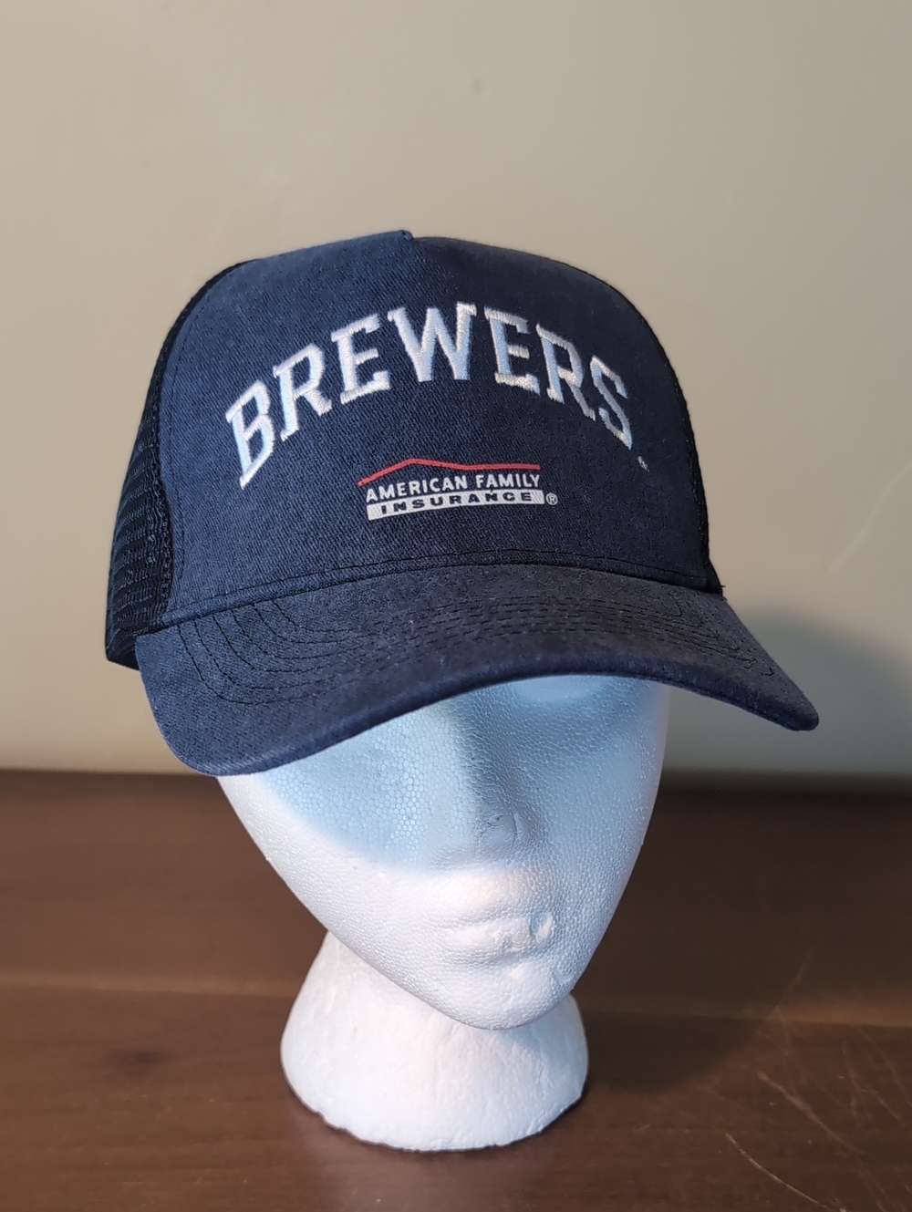 Brewers Trucker Cap with American Family Insurance Logo - Navy